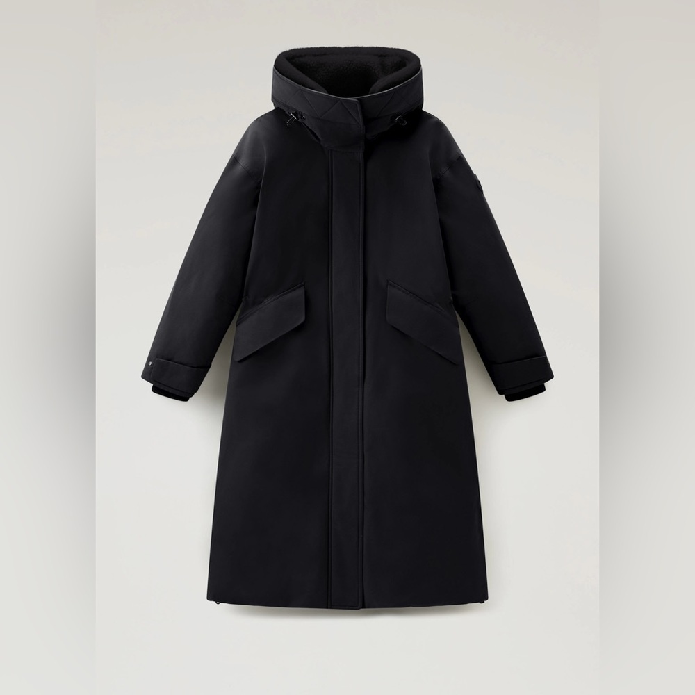 Woolrich Long Parka in Brushed Ramar size Large